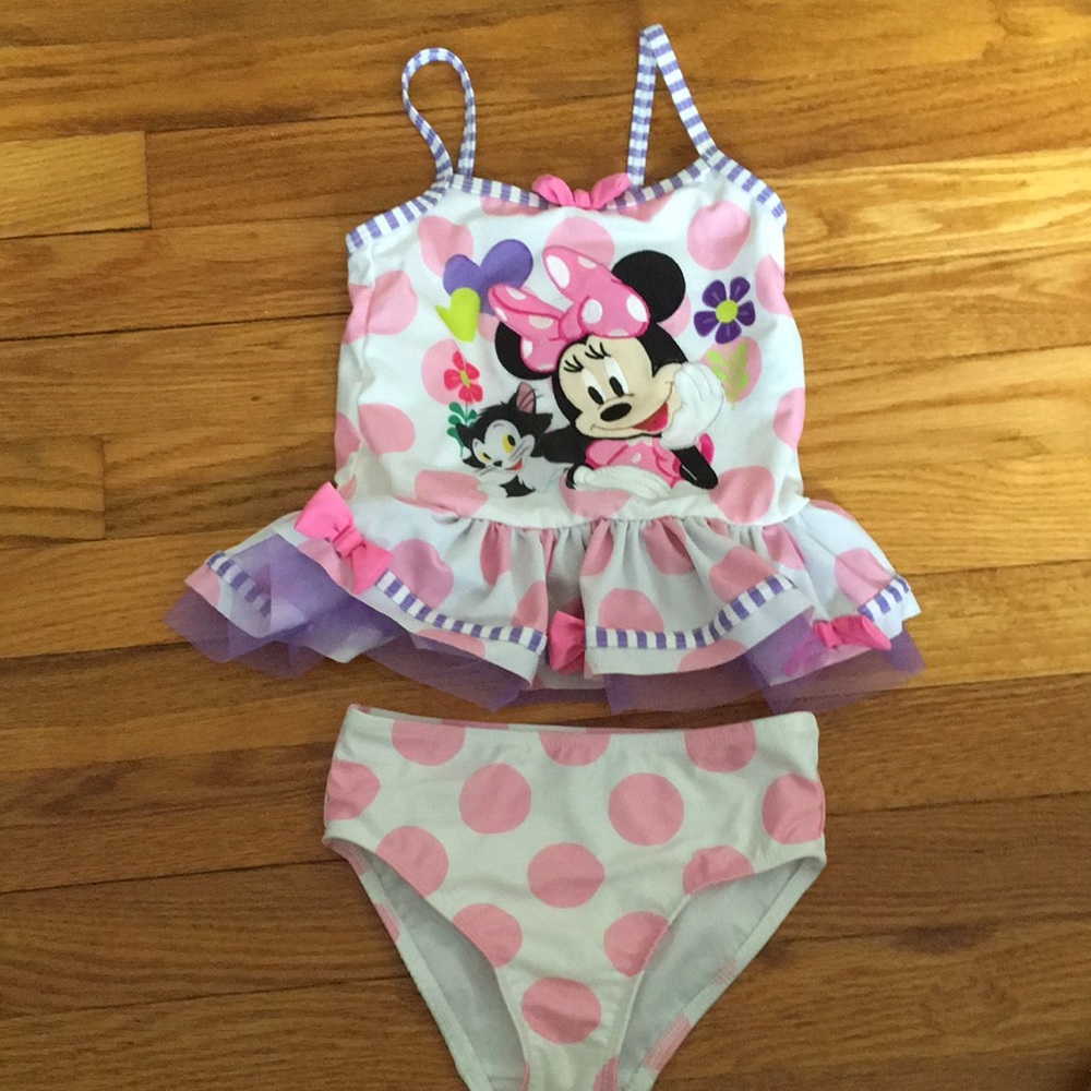 Disney size 4 Minnie Mouse 2 piece bathing suit